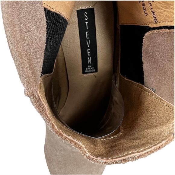 STEVEN BY Steve Madden Desirae Grey Suede Ankle Boots Size 8.5 Medium - Picture 10 of 11